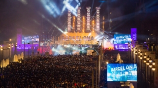 Sărbătoarea Anului Nou 2016 la Font Magica de la Montjuic Barcelona