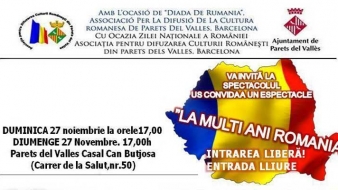 „La Mulți Ani România” – Duminică, 27 noiembrie, Parets del Valles / Barcelona