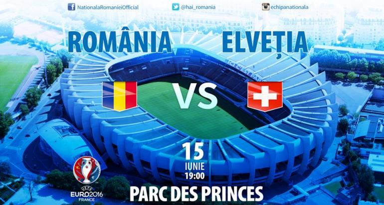Romania – Elvetia, Parc de Princes din Paris la Euro2016